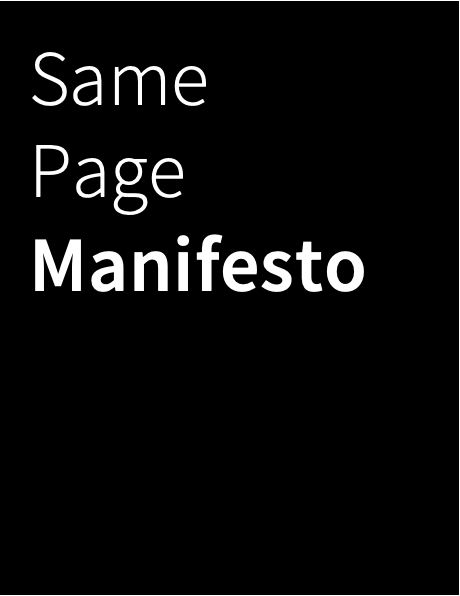 Same Page Manifesto logo